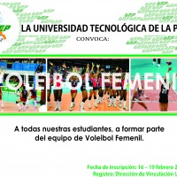 Convocatoria de Voleibol Femenil - Febrero 2016.